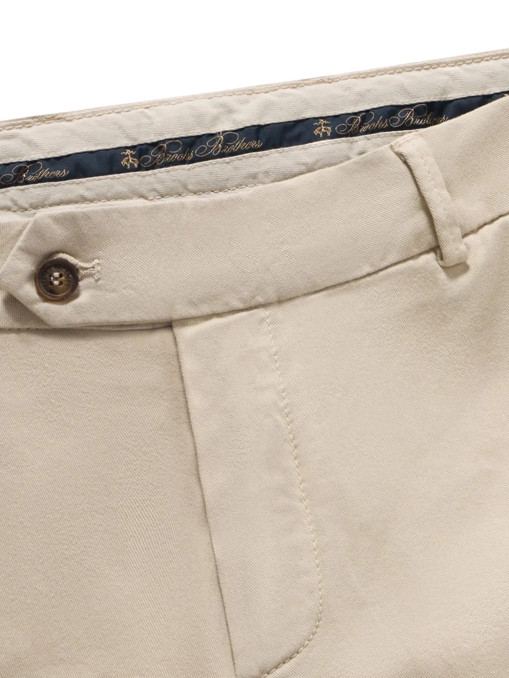 Brooks Brothers Skinny katoenen chino Beige