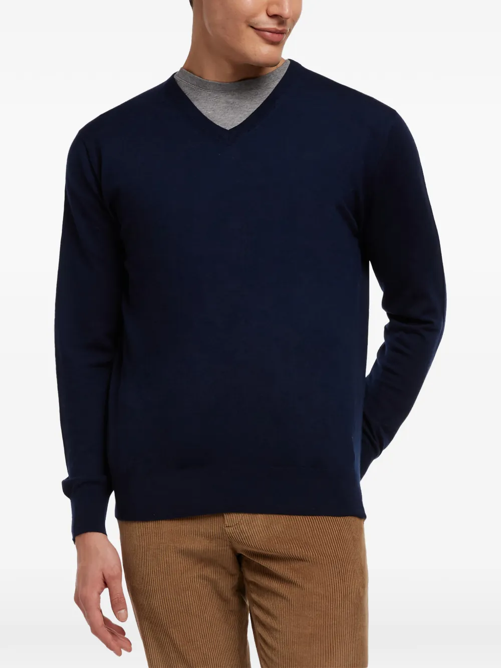 Brooks Brothers Pullover mit V-Ausschnitt - Blau
