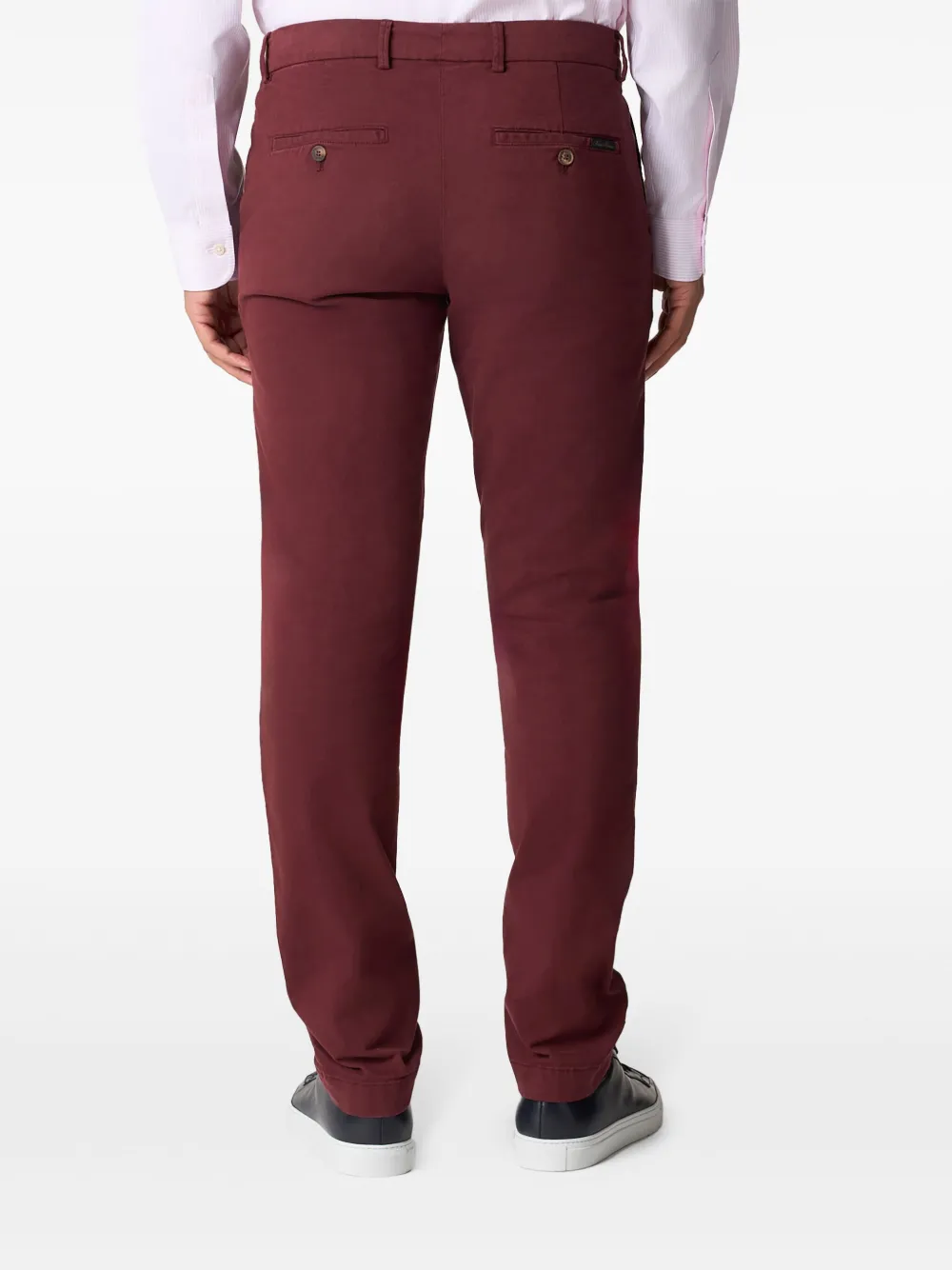 Brooks Brothers Plooibroek met toelopende pijpen Rood