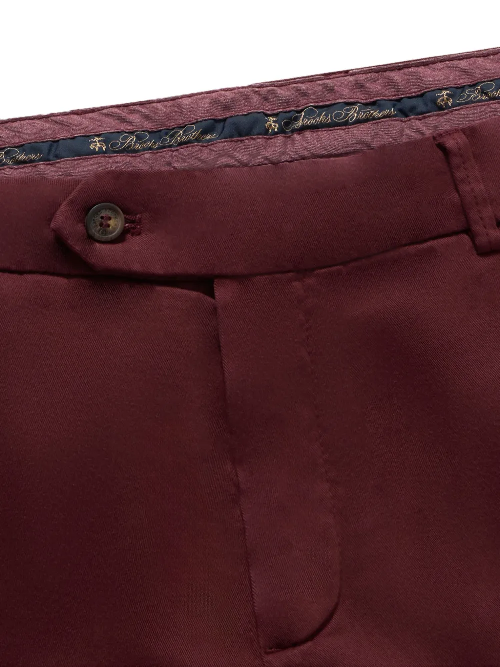 Brooks Brothers Plooibroek met toelopende pijpen Rood