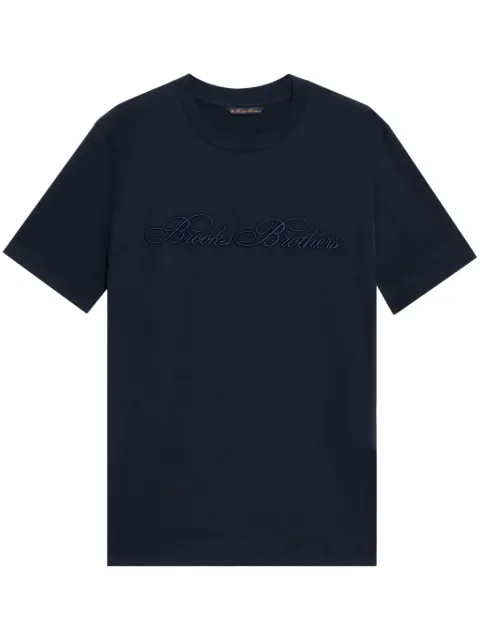 Brooks Brothers logo-embroidered cotton T-shirt 