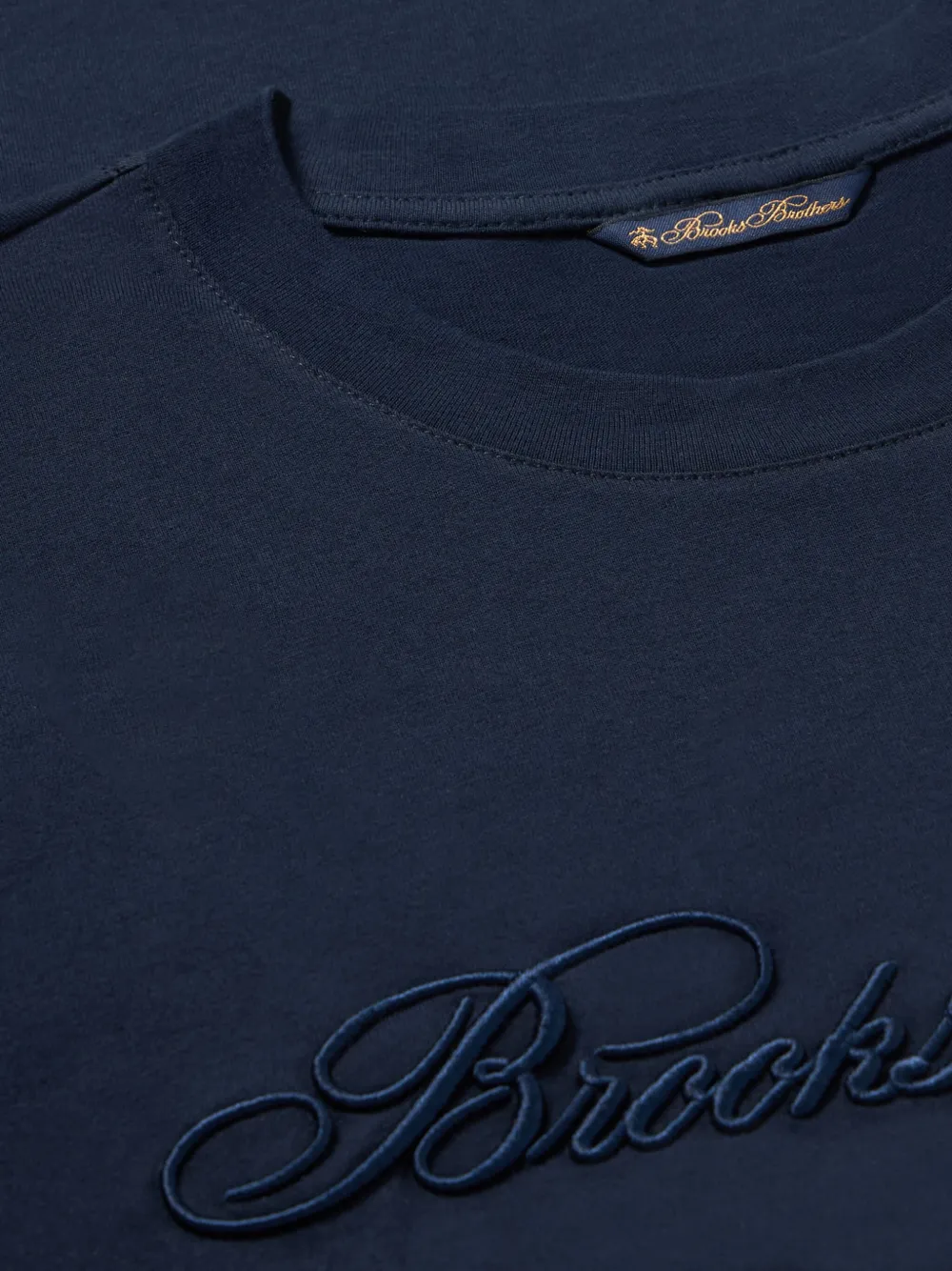 Brooks Brothers Katoenen T-shirt met geborduurd logo Blauw