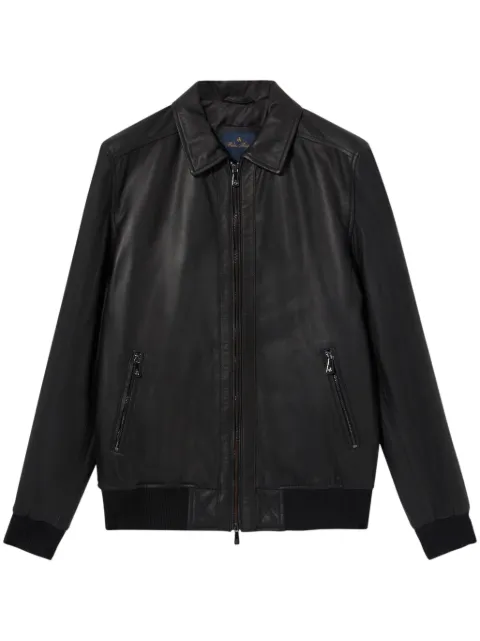 Brooks Brothers leather bomber jacket