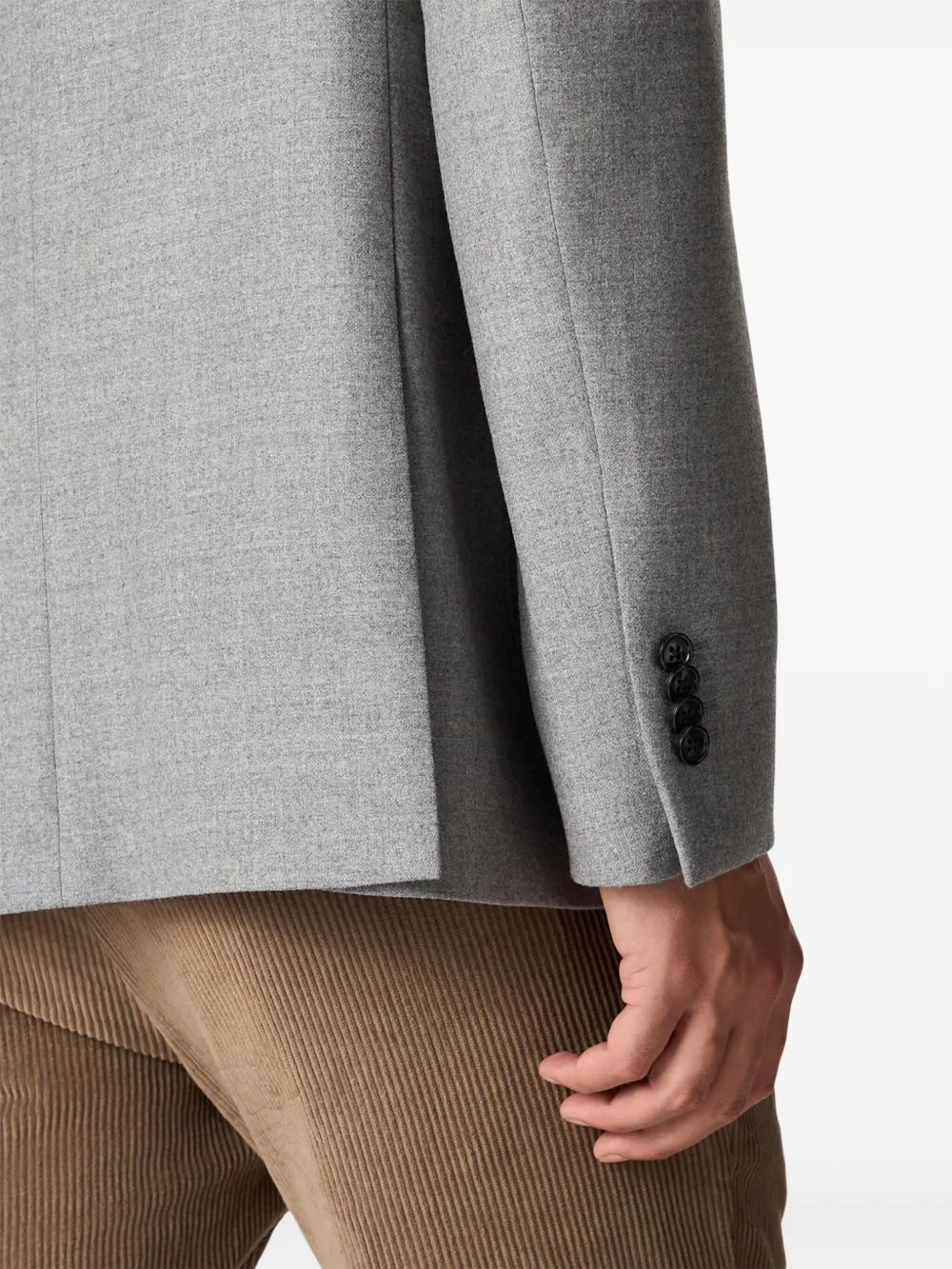 Brooks Brothers Blazer met enkele rij knopen Grijs