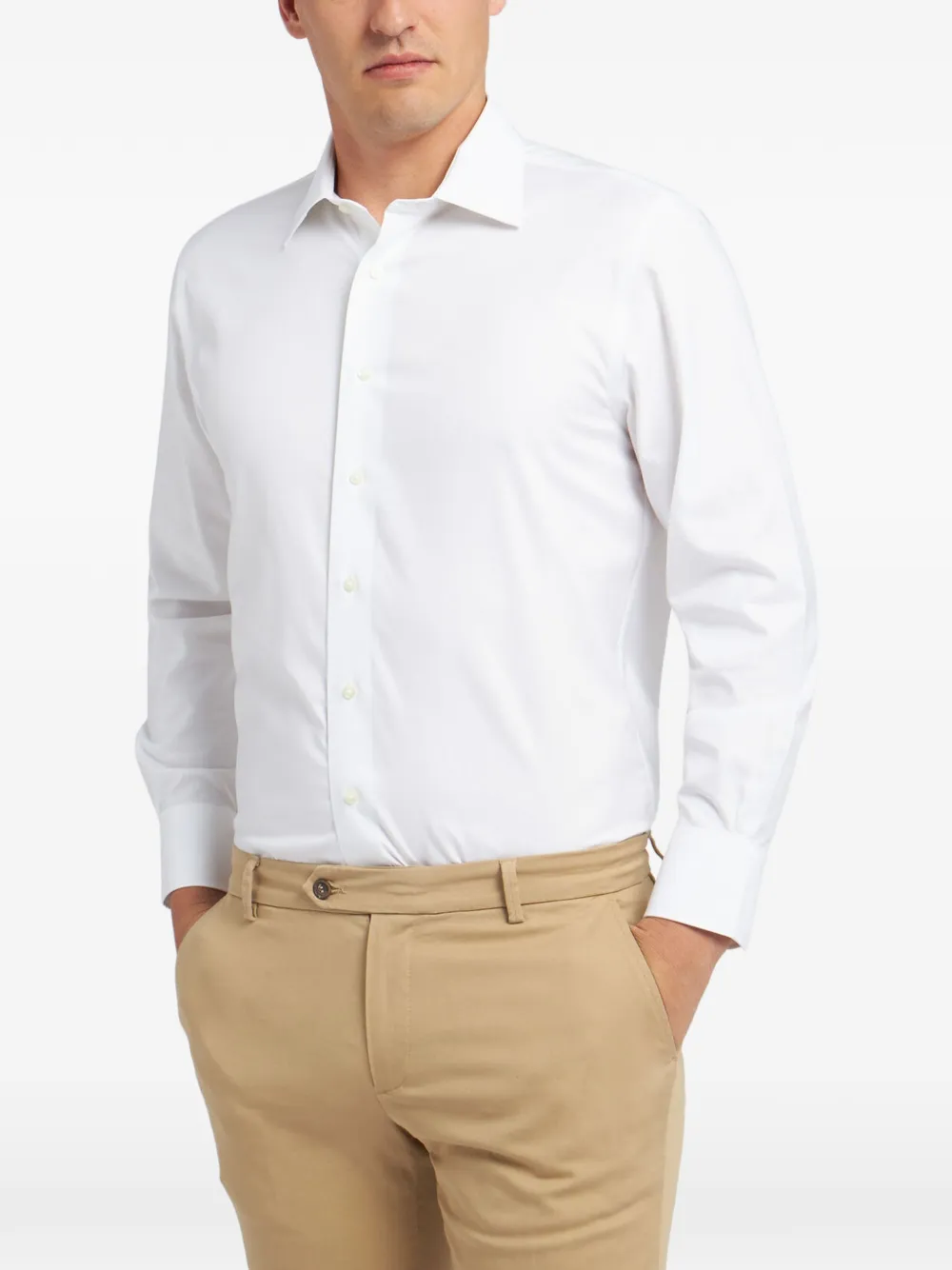 Brooks Brothers Overhemd van katoenblend Wit