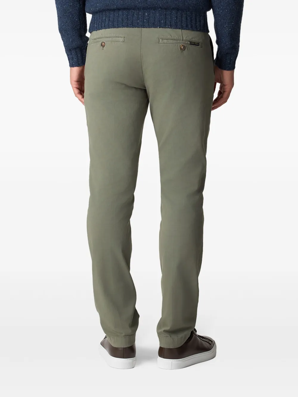 Brooks Brothers Skinny katoenen chino Groen