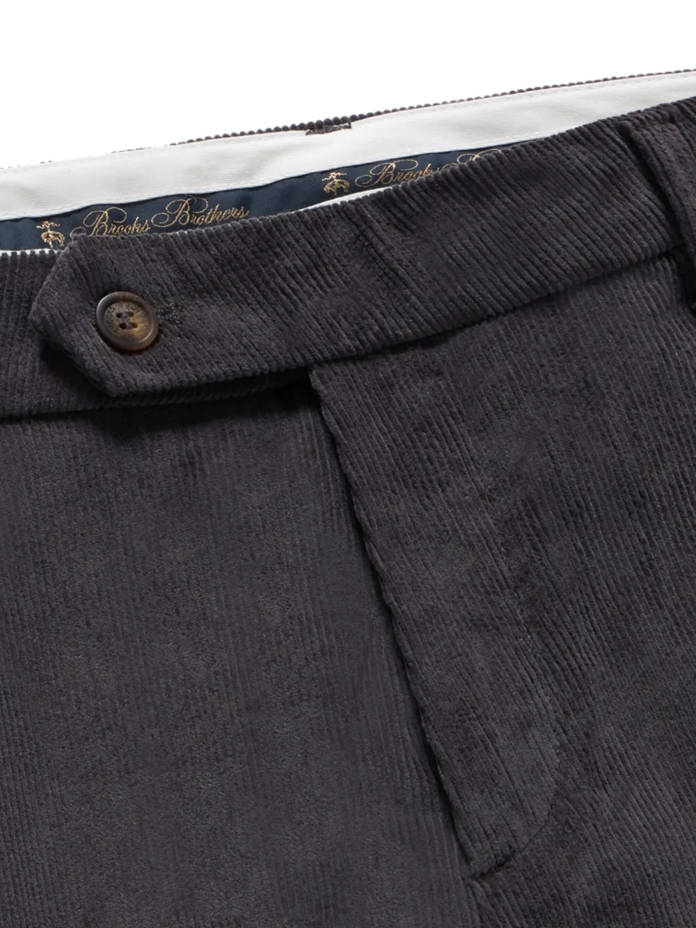 Brooks Brothers Ribfluwelen chino Grijs