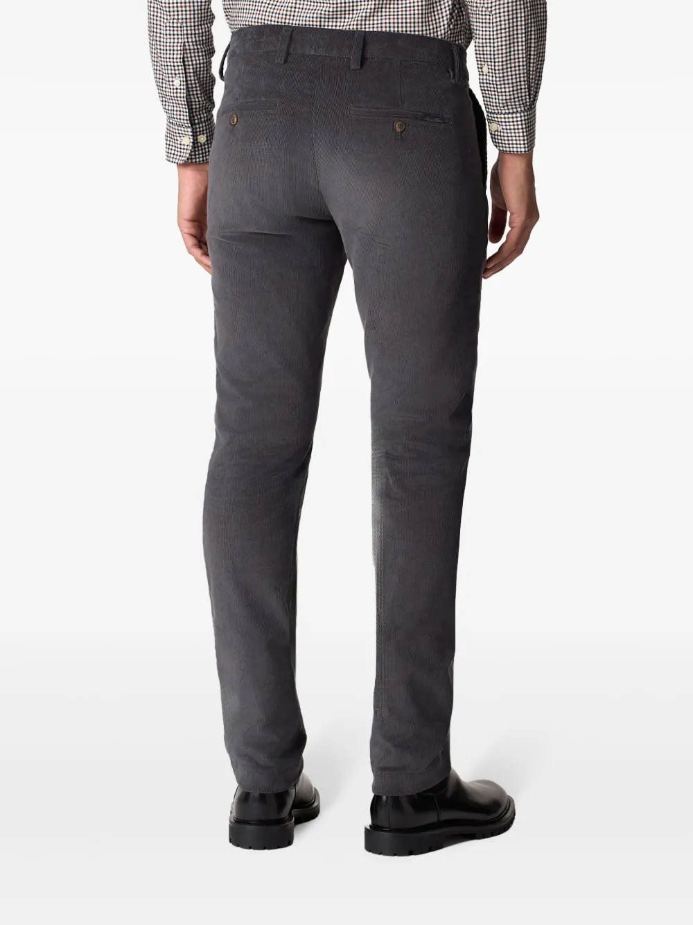 Brooks Brothers Ribfluwelen chino Grijs