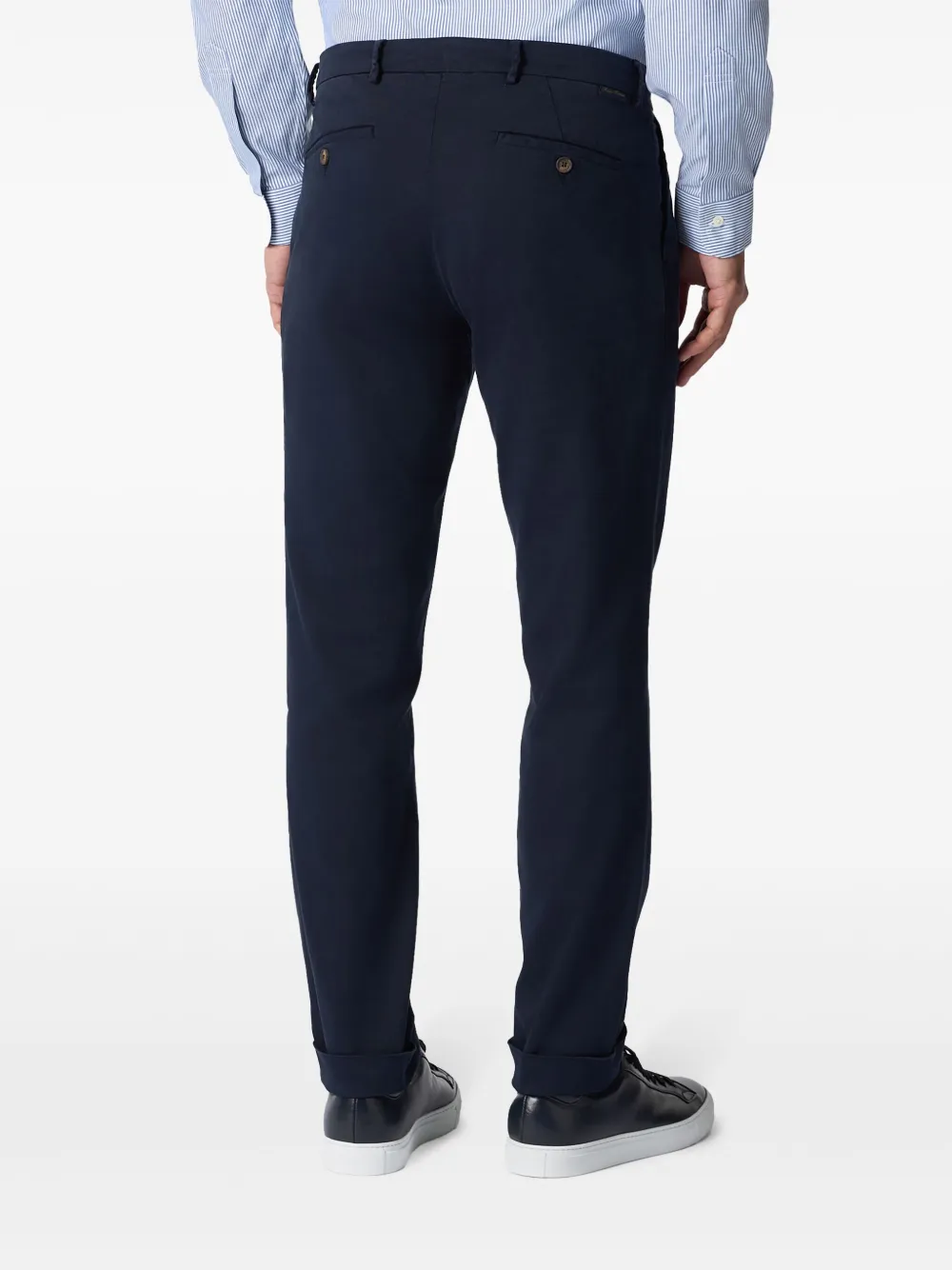 Brooks Brothers Broek met toelopende pijpen Blauw