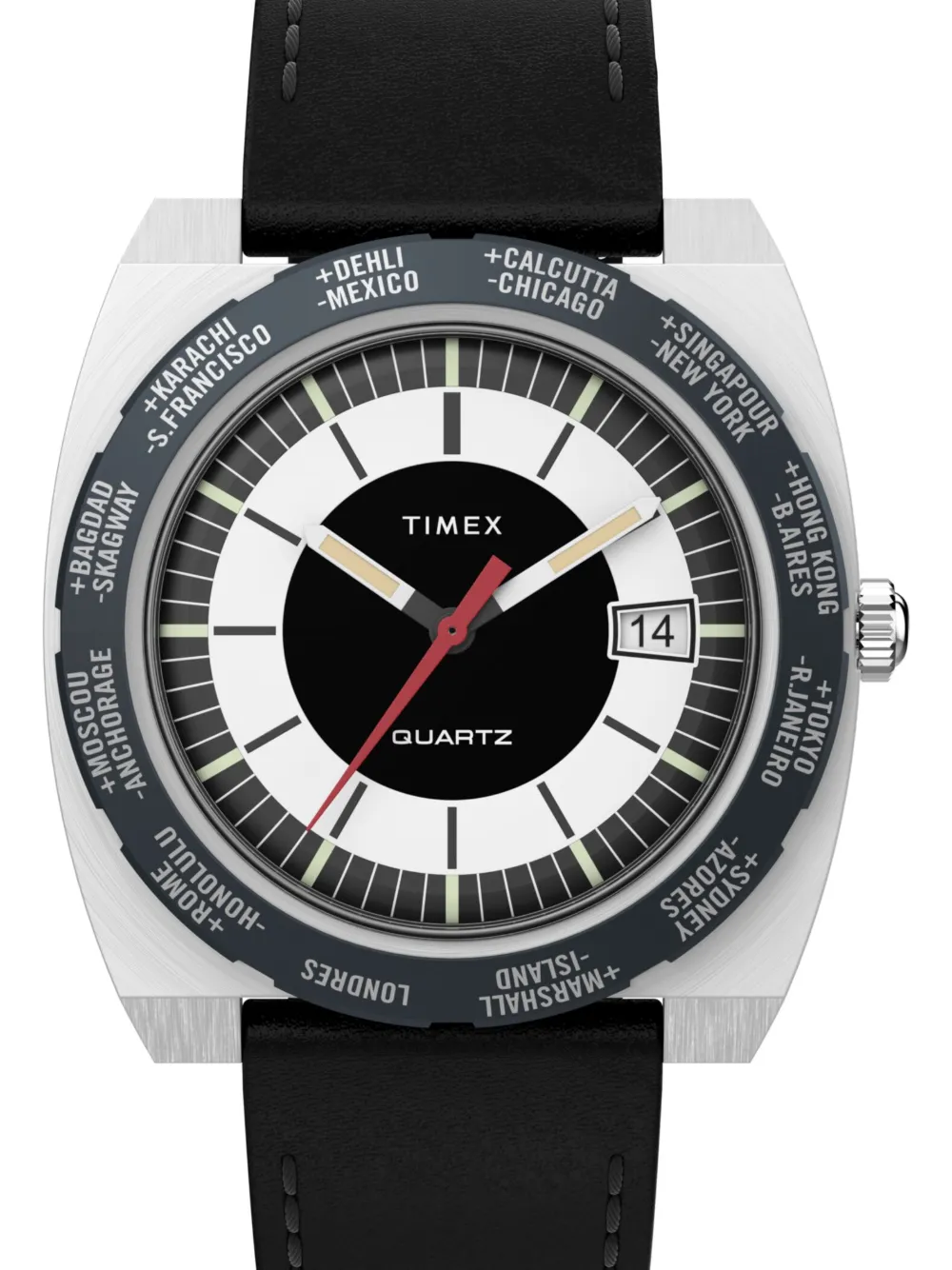 TIMEX World Time Reissue 39 mm sneakers - Zwart