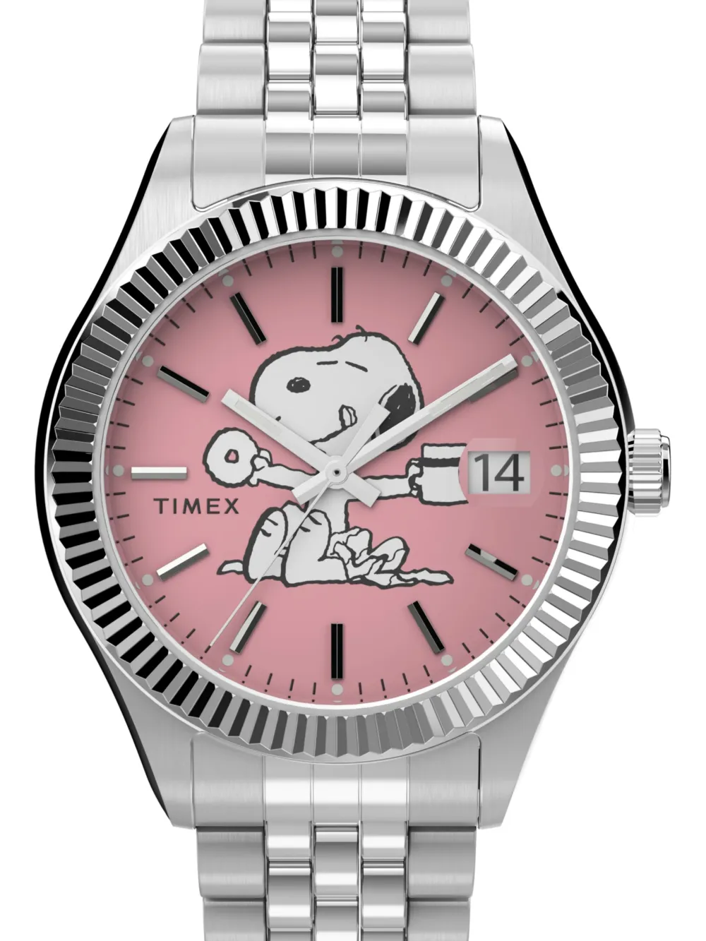 TIMEX x Peanuts Waterbury Legacy 36 mm horloge - Roze