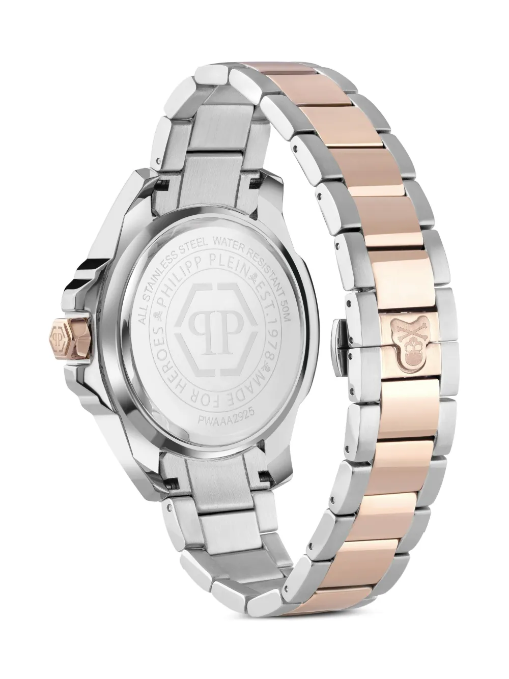 Philipp Plein The $kull 44mm In Stainless Steel Ip Rose Gold