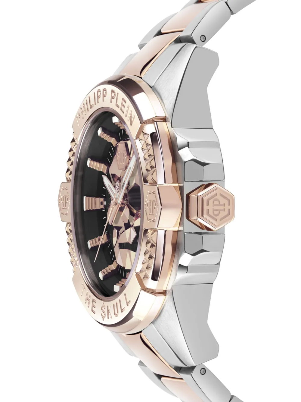 Philipp Plein The $kull 44mm In Stainless Steel Ip Rose Gold