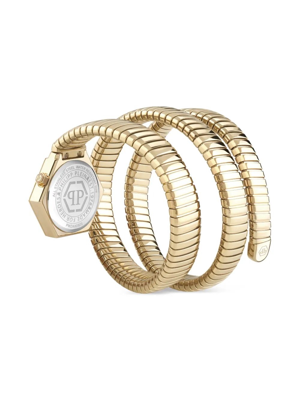 Philipp Plein Snake Hexagon 28mm In Blue