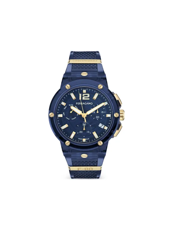 Ferragamo 腕時計 Ferragamo F80 44mm 腕時計 | ブルー | FARFETCH JP
