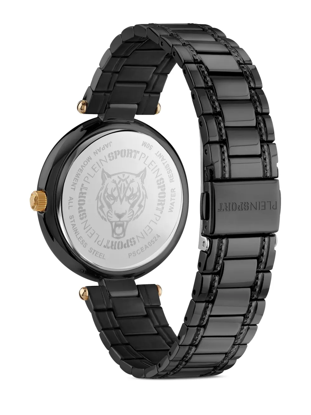 Plein Sport Opium Watch With Black Sunray Dial In Gold