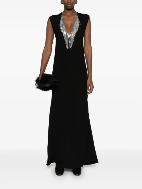 Jil Sander fringed-mesh maxi dress J03CT0447J20232 - 1