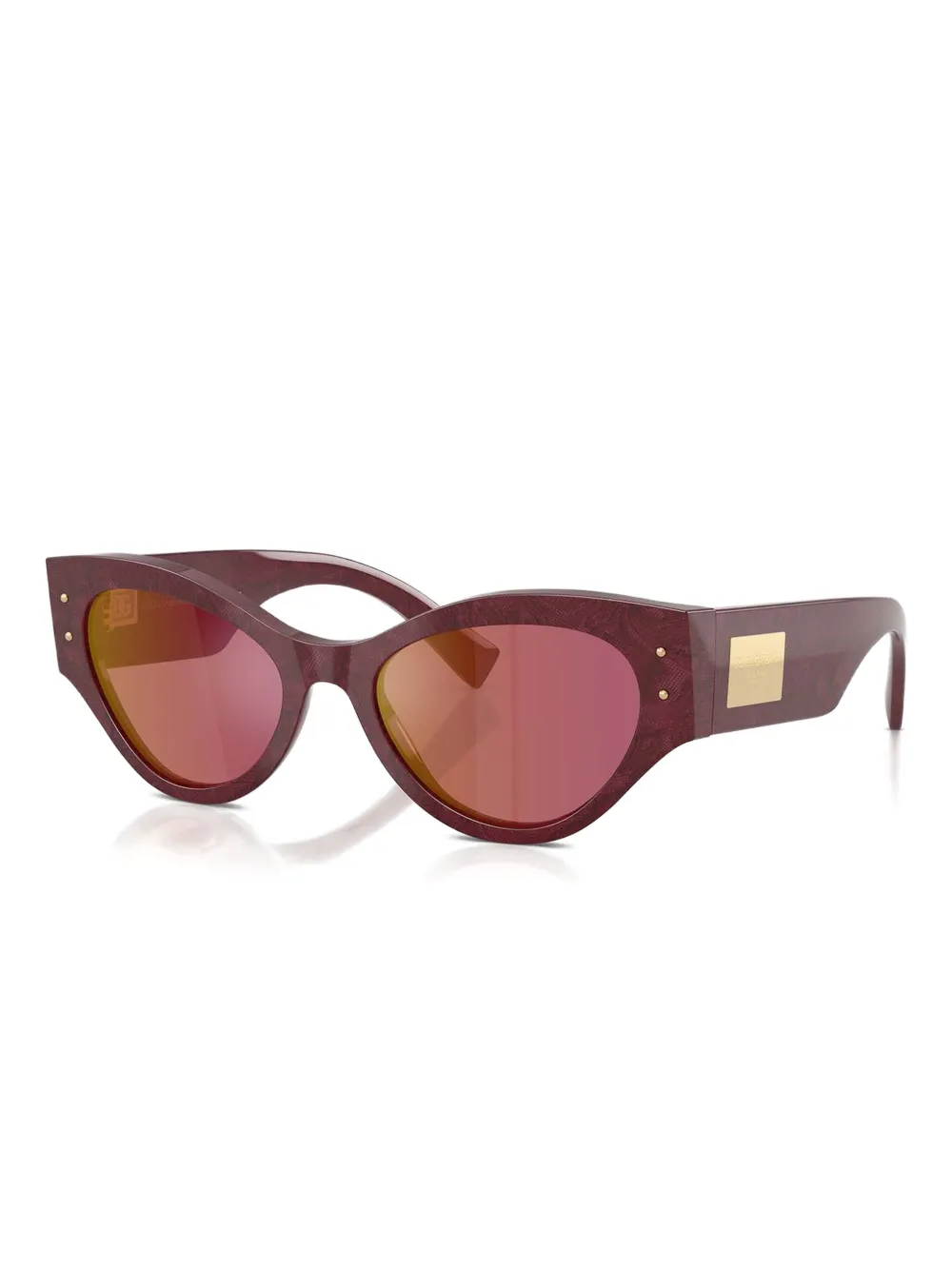 Dolce & Gabbana Eyewear Zonnebril met cat-eye montuur Rood