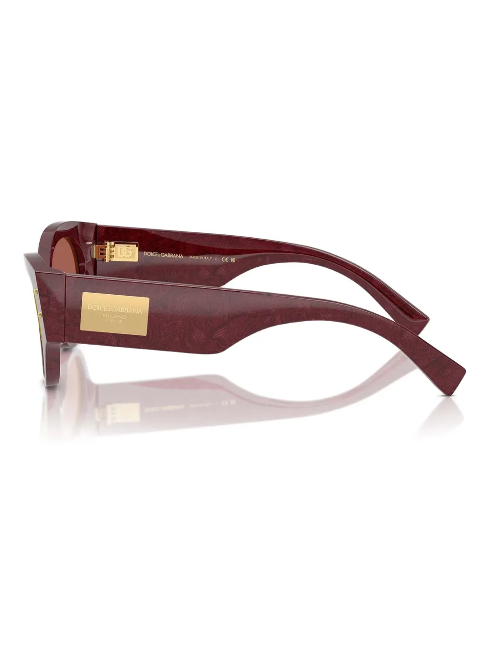 Dolce & Gabbana Eyewear Zonnebril met cat-eye montuur Rood