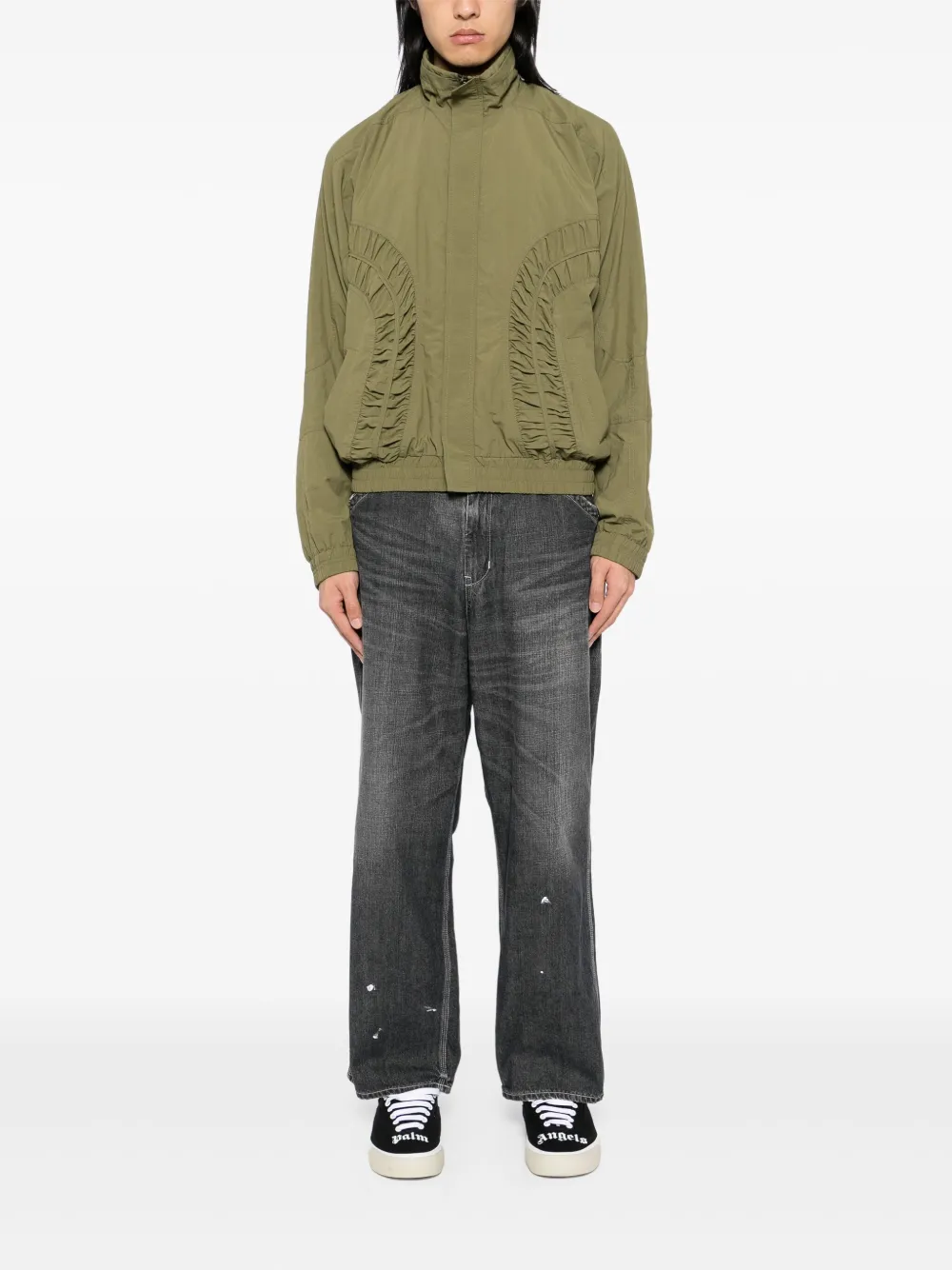 Neighborhood Jeans met wijde pijpen - Zwart