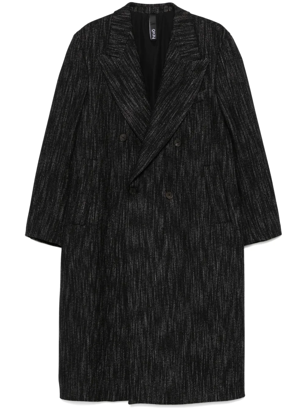Shop Hevo Massafran Coat In Black
