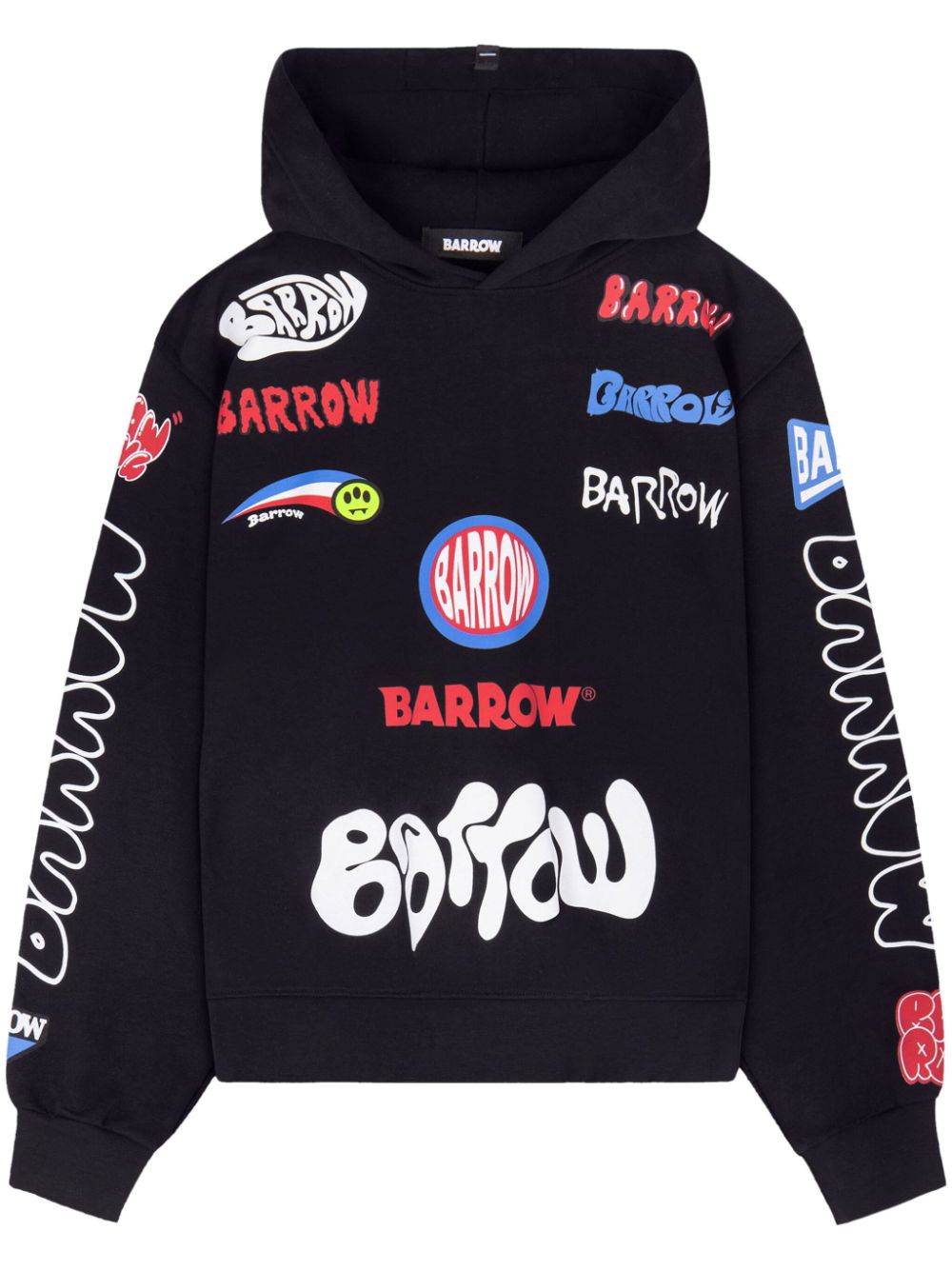 Barrow Fake Patch Hoodie In Black