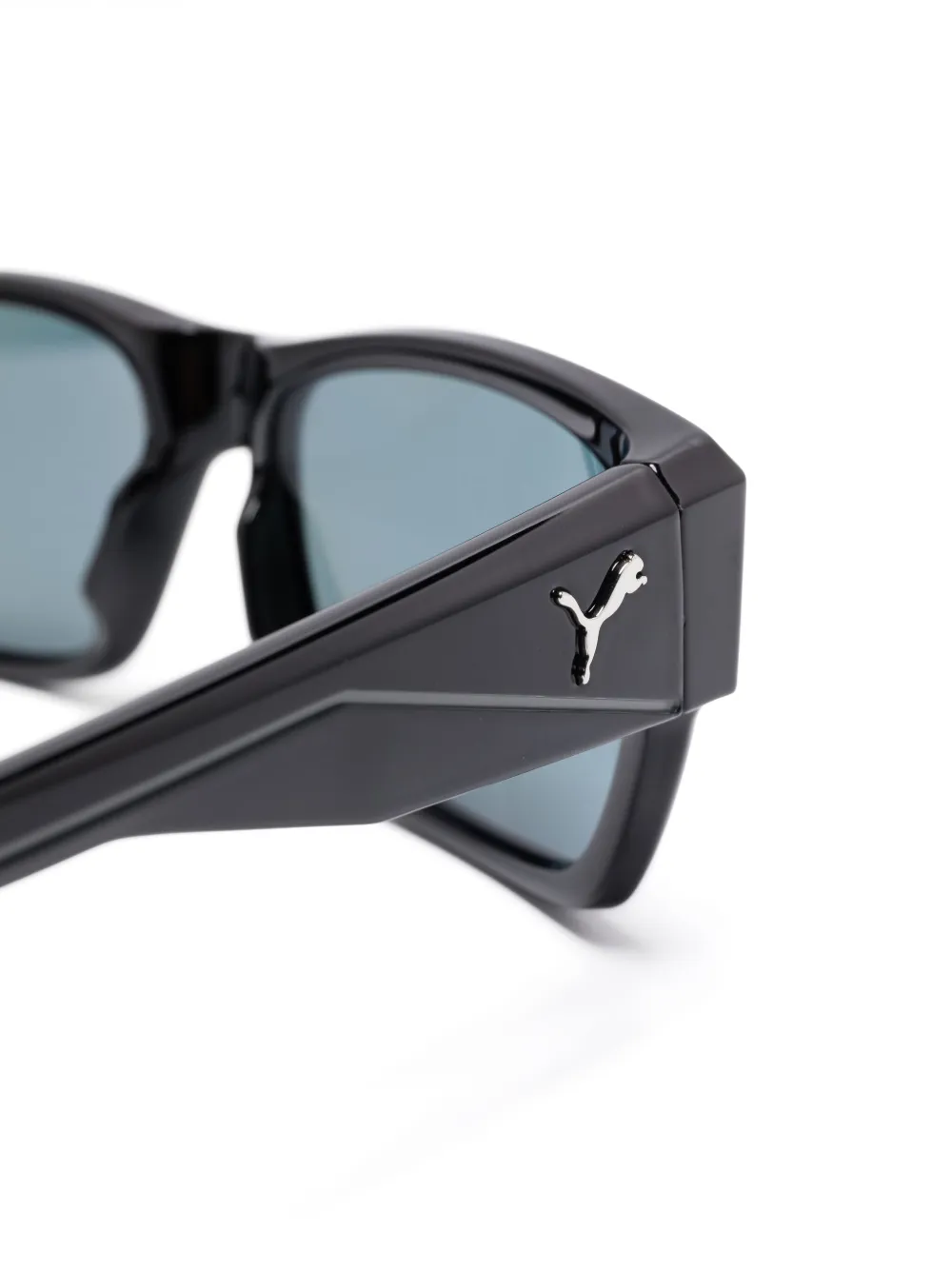 PUMA EYEWEAR Zonnebril met rechthoekig montuur Zwart