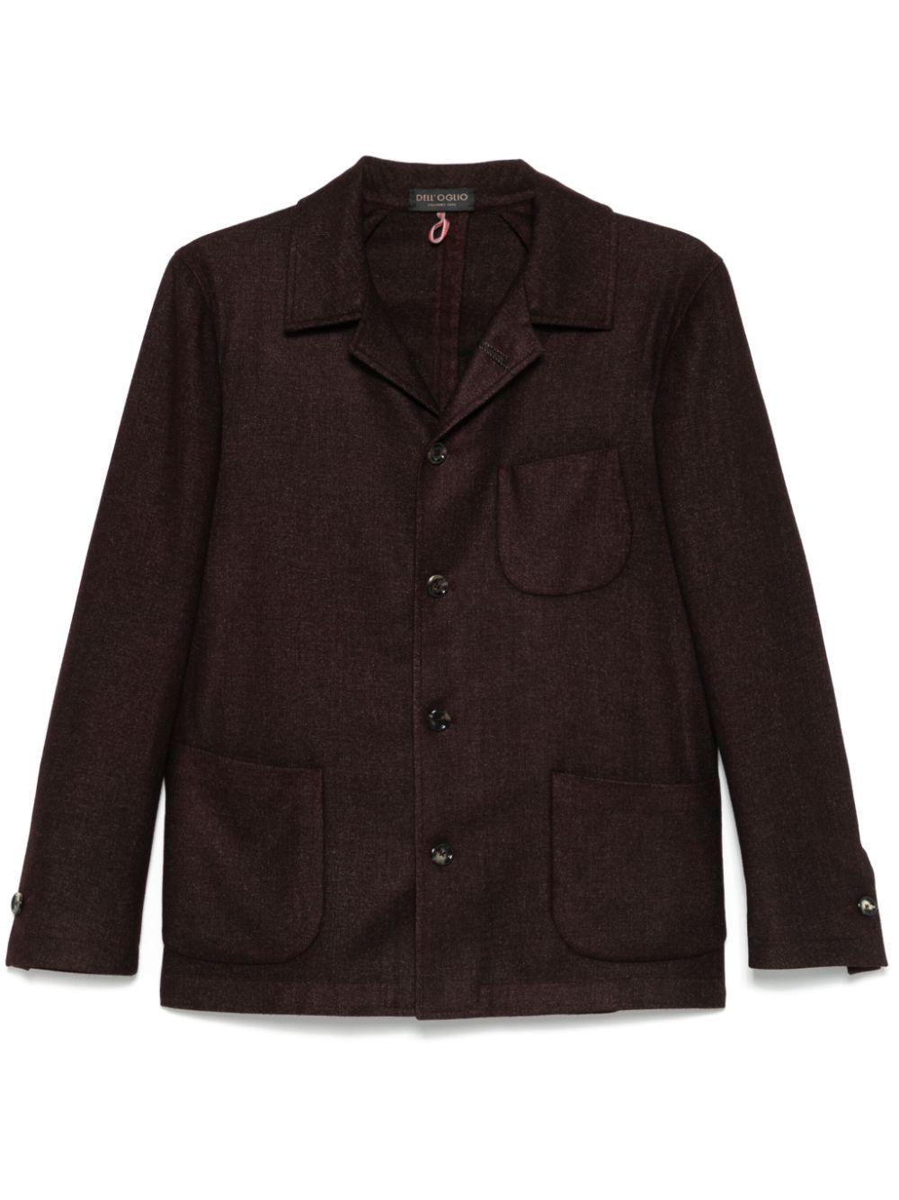 Dell'oglio single-breasted shirt jacket - Red