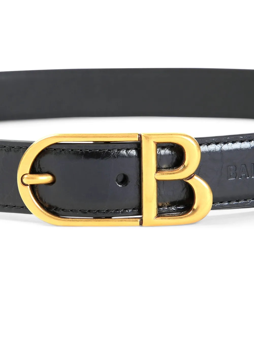 Balenciaga logo-plaque belt - Zwart