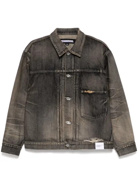 Neighborhood washed-effect denim jacket
