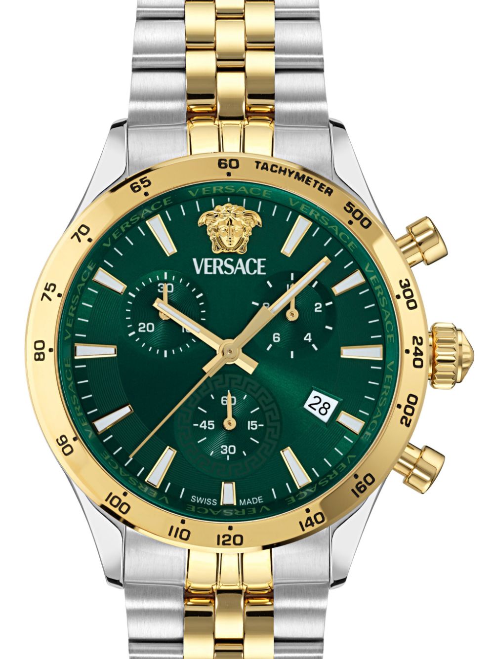 Versace V-Code 40 mm horloge - Groen