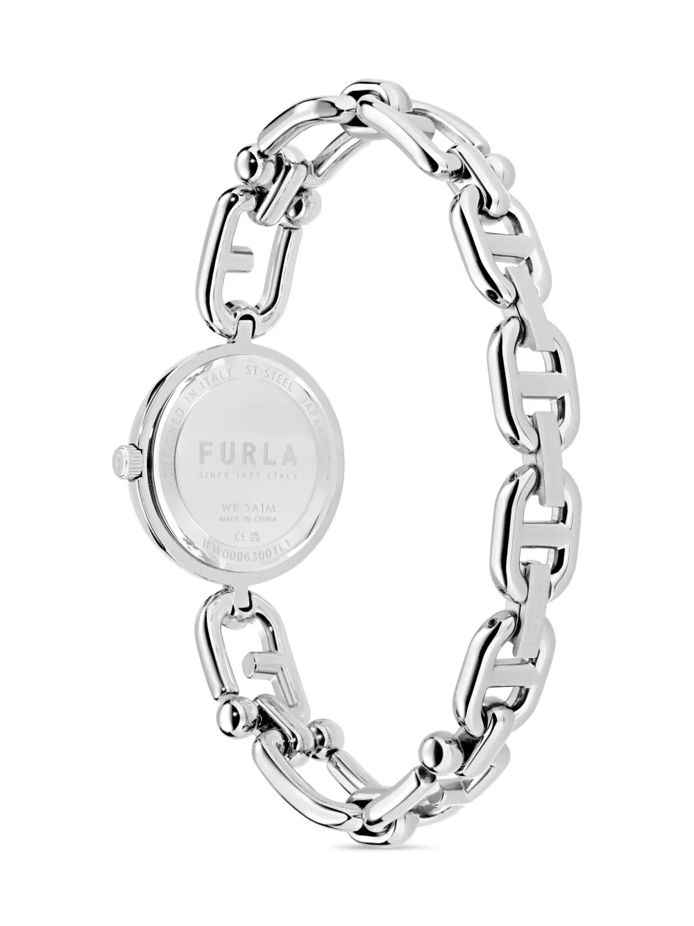 Shop Furla Arco Chain 30mm In Silver