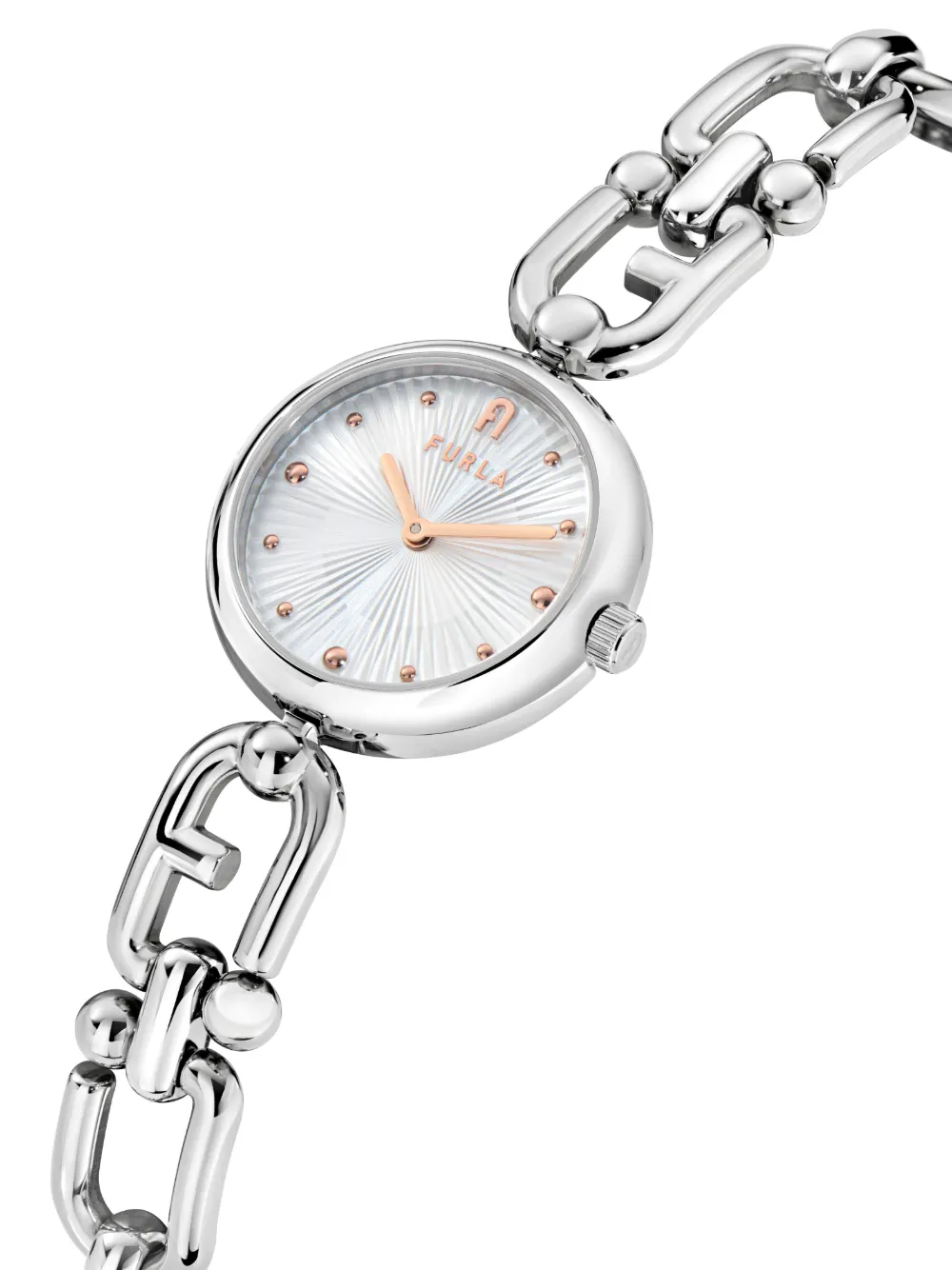 Shop Furla Arco Chain 30mm In Silver