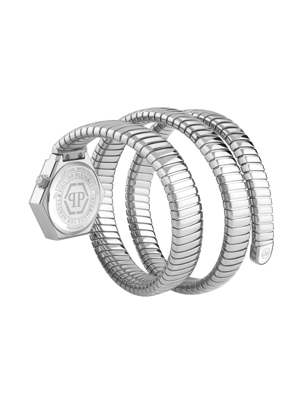 Philipp Plein Snake Hexagon 28mm In Blue