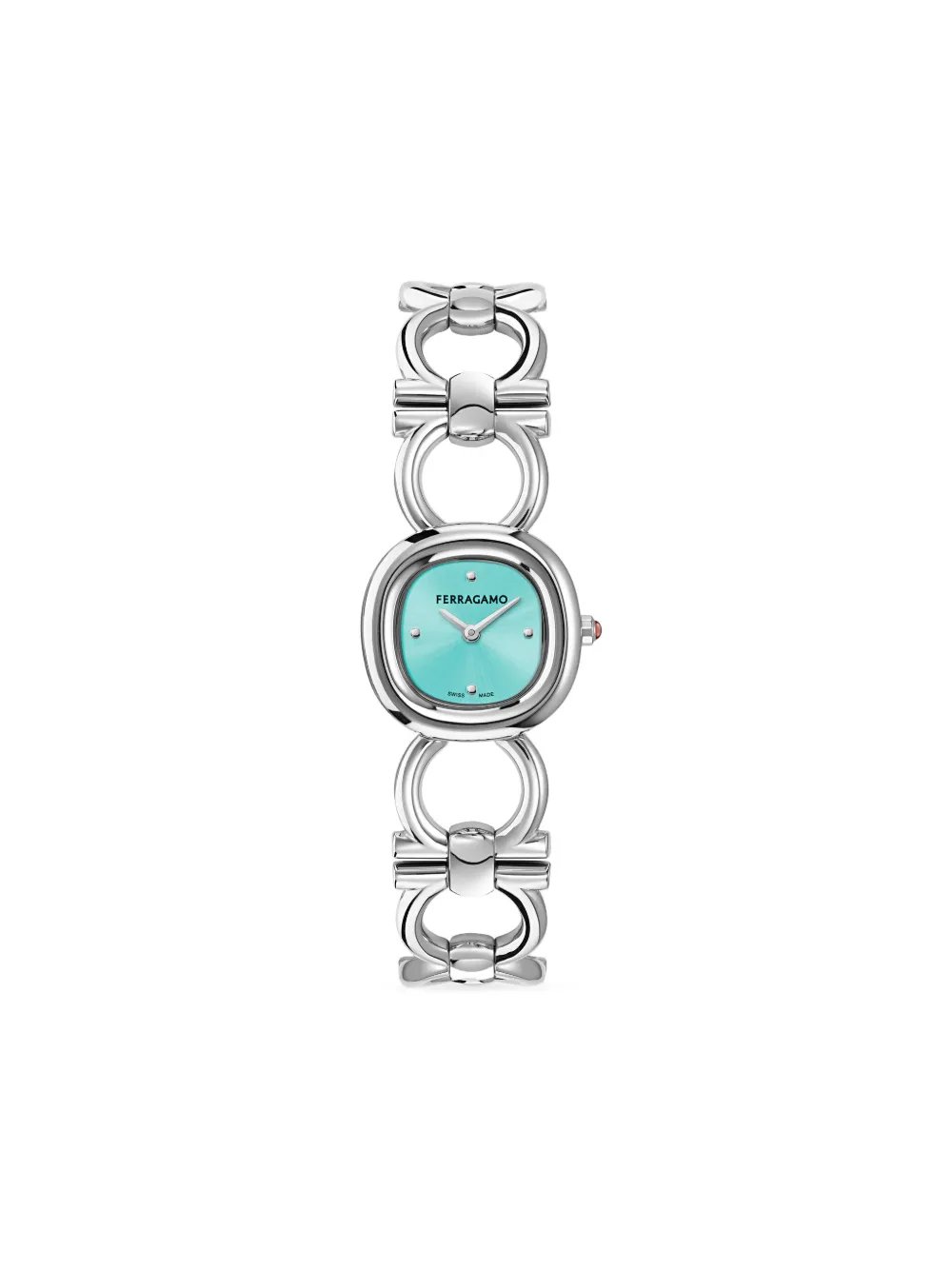 Ferragamo Orologio Double Gancini 25mm - Blu