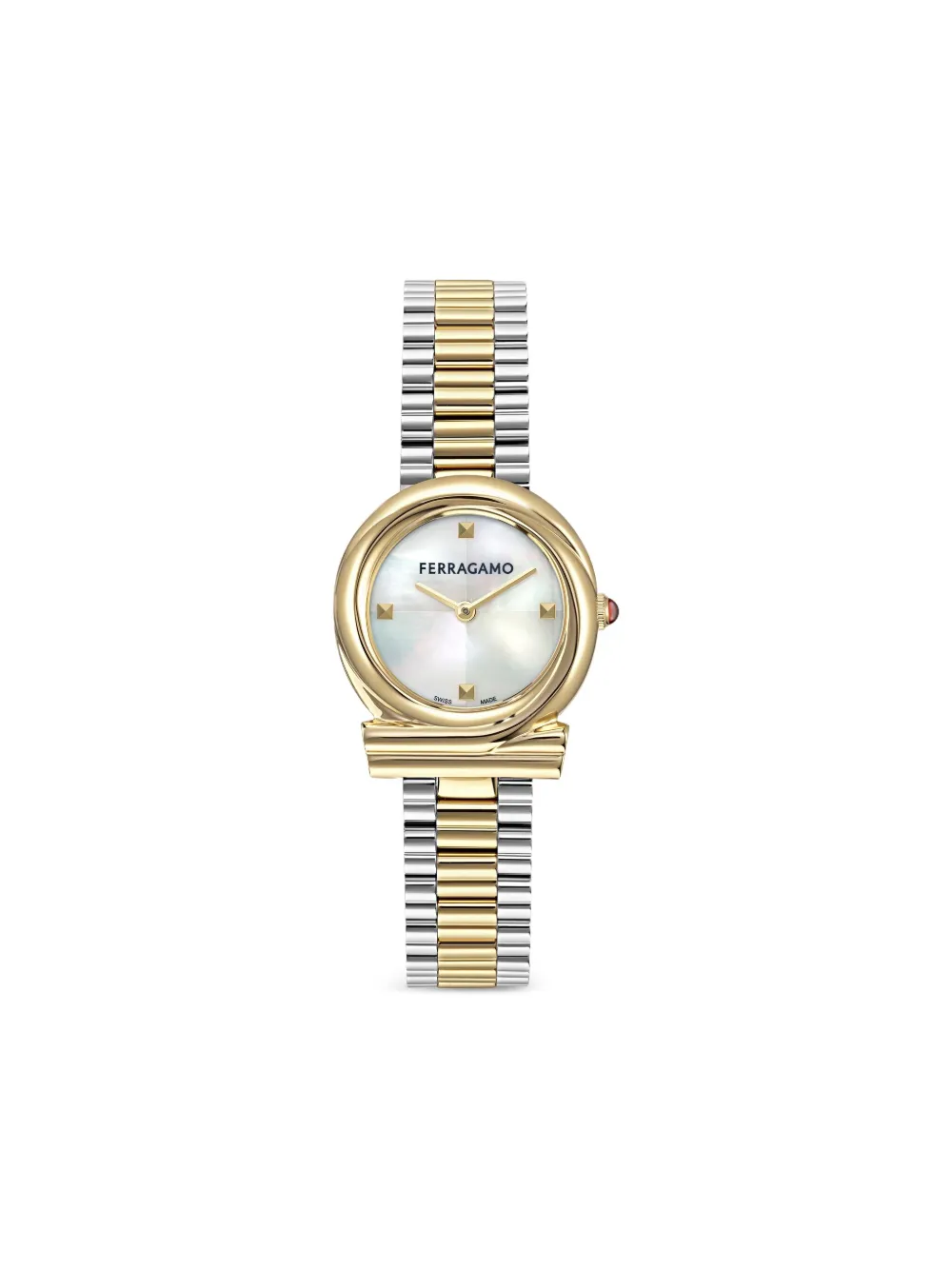 Ferragamo reloj Gancini Twisted de 28mm | blanco | Image 1