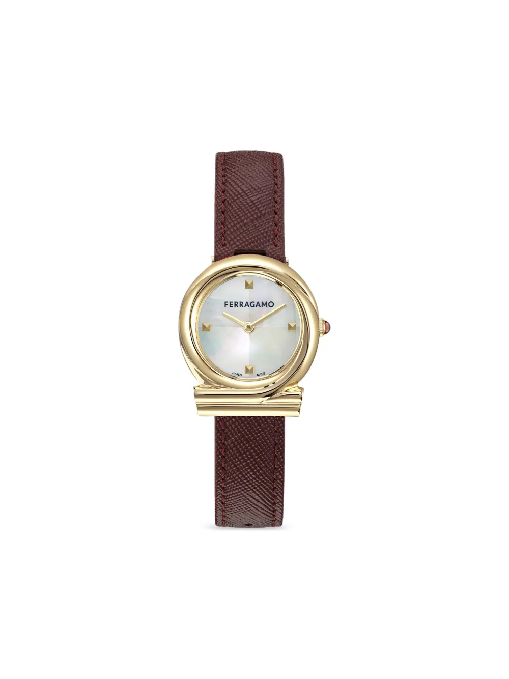 Ferragamo Gancini Twisted 28mm | White | Image 1