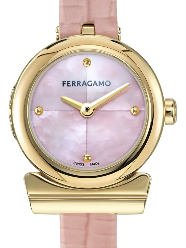 Salvatore Ferragamo ピンクレザー時計 FERRAGAMO】GANCINO SF4302221 クオーツ レディースの通販