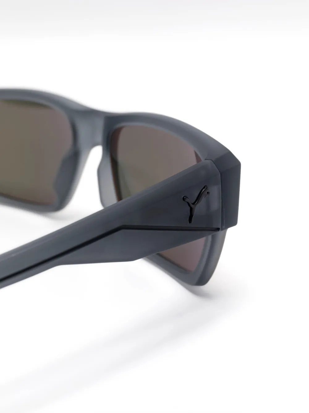 PUMA EYEWEAR Zonnebril met rechthoekig montuur Grijs