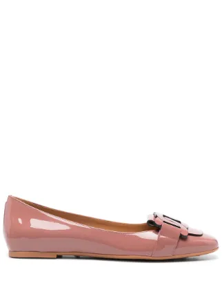 Tod's レザーフラットシューズ | ピンク | FARFETCH JP
