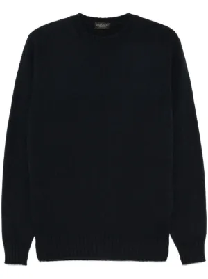 Valentino Garavani embroidered-logo Knitted Jumper | Blue | FARFETCH
