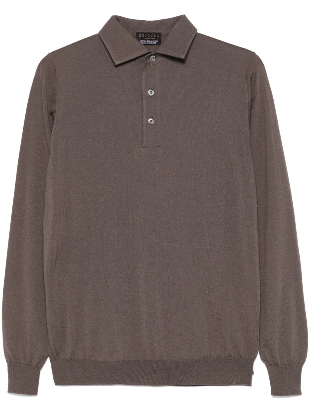 Dell'oglio fine-knit polo shirt - Grey