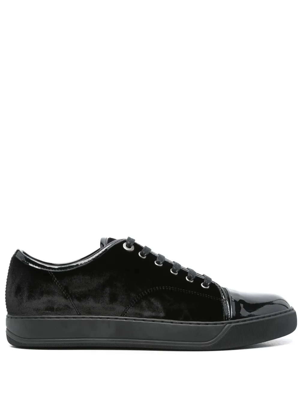 Lanvin black suede sneakers discount
