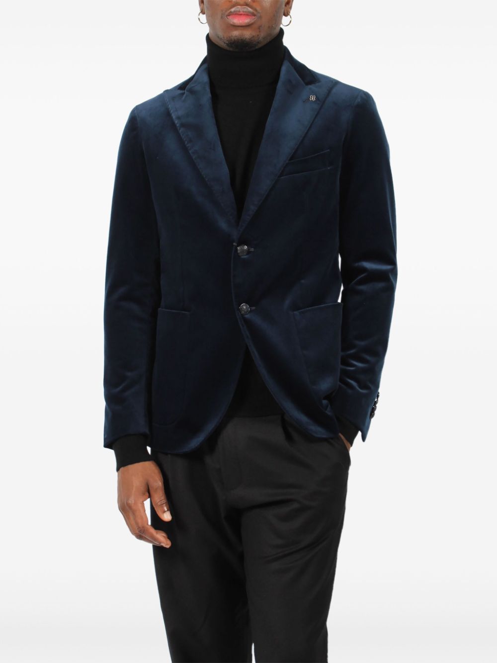 Tagliatore velvet blazer - Blue