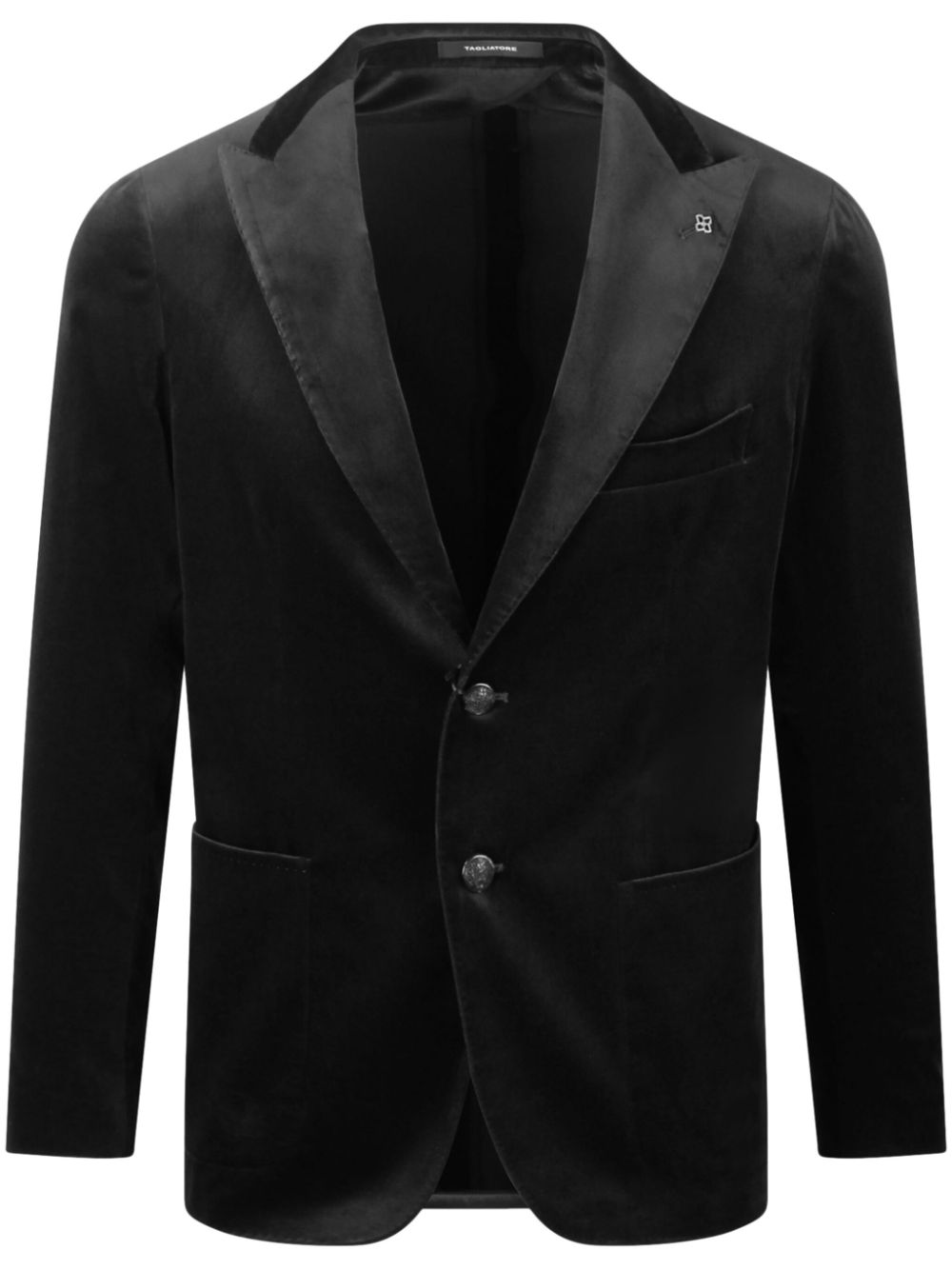 Tagliatore velvet blazer - Black