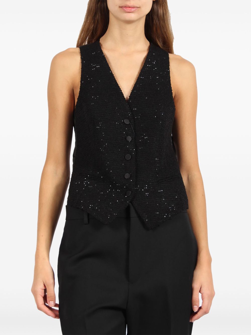 Tagliatore Giselle waistcoat - Black