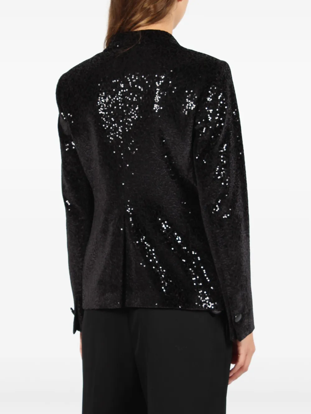 Tagliatore Blazer verfraaid met pailletten Zwart