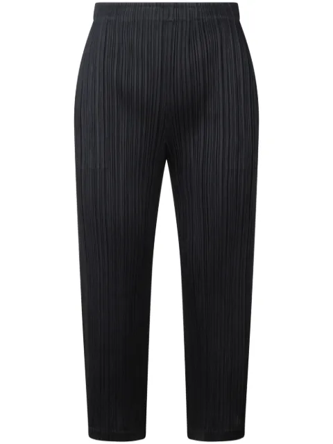 Pleats Please Issey Miyake plissé cropped trousers