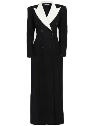 Ralph Lauren Collection double-breasted Suit Maxi Dress | Black | FARFETCH