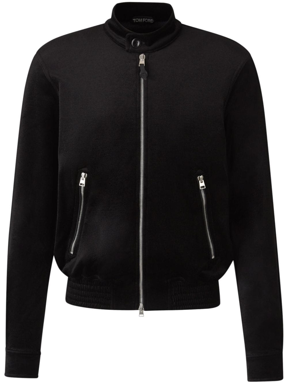 Shop Tom Ford Silk-cotton Jacket In Black